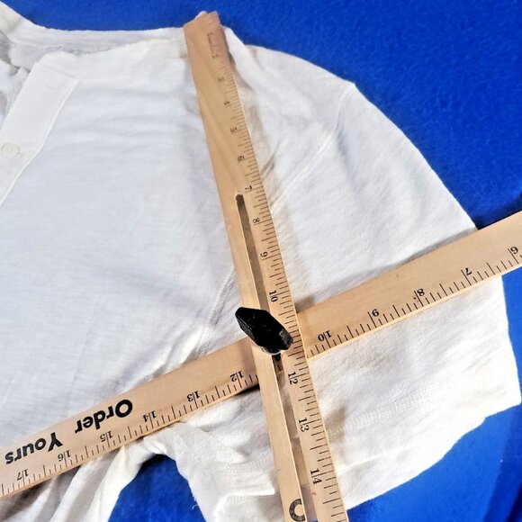 Faherty Short-sleeve Henley Shirt Men's Size Large - Picture 8 of 15